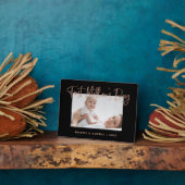 ローズゴールド |第1母の日の写真をスクリプト フォトプラーク (側面)