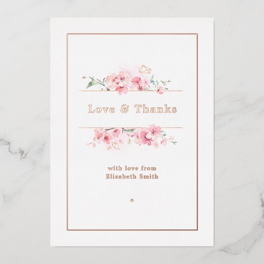 ローズゴールド 箔シーズンカード (正面)