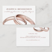 ローズゴールド 結婚 婚約 お祝い リング 名刺 (正面/裏面)