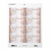 ローズゴールド 自家製のカップケーキやお菓子の包装 ラベル (フルシート)