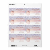 ローズゴールド 自家製 カップケーキとお菓子のパッケージング ラベル (フルシート)