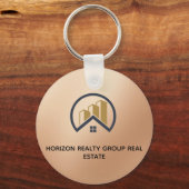 ローズゴールド | 赤い色実在の地表記号 キーホルダー (正面)