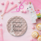 ローズゴールド | 赤面ピンクパリブライダルシャワー ペーパープレート (パーティー)