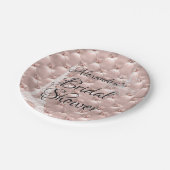 ローズゴールド | 赤面ピンクパリブライダルシャワー ペーパープレート (アングル)