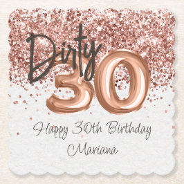 ローズゴールド 30歳の誕生日パーティー ペーパーコースター