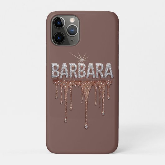 💖 ローズゴールド「Barbara」ラグジュアリーグロウダイヤモンドギッター Case-Mate iPhoneケース (裏)