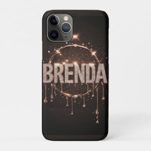 💖 ローズゴールド「Brenda」輝くダイヤモンドドリップギラギラデザイン iPhone 11 Proケース
