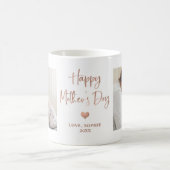 ローズゴールド | Happy Mother's Day Mu コーヒーマグカップ (中央)
