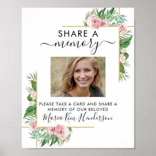 ローズシェアメモリー葬儀追悼看板写真 ポスター (正面)