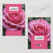 ローズジュエリーイヤリングネックレスディスプレイカード 名刺 (正面/裏面)