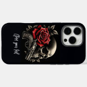 ローズスカル Case-Mate iPhoneケース (裏面 (横))