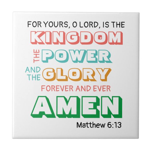 ローズズ祈りの言葉クリスチャン タイル (正面)