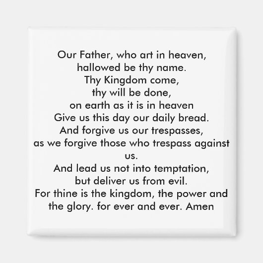 ローズズ祈りの言葉 マグネット (正面)