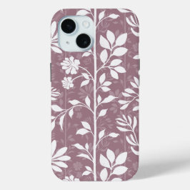 ローズダスティマーブルフラワーポエティックボタニカル iPhone 15ケース
