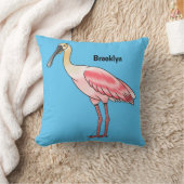 ローズテスプーンビルの鳥の漫画イラストレーション クッション (ブランケット)