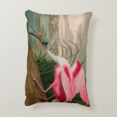 ローズテスプーンビルバードオブアメリカオードボンプリント アクセントクッション (裏面(縦))