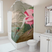 ローズテスプーンビルバードオブアメリカオードボンプリント シャワーカーテン (インサイチュ)