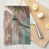 ローズテスプーンビルAudubon鳥の野生動物 キッチンタオル (四つ折り)