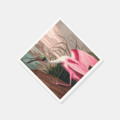 ローズテスプーンビルAudubon鳥の野生動物 スタンダードカクテルナプキン (角)