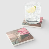 ローズテスプーンビルAudubon鳥の野生動物 ストーンコースター (横)