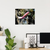 ローズテスポンビル水彩 ポスター (ホームオフィス)