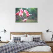 ローズテスポーンビルズ(Ajaia Ajaja)着陸 キャンバスプリント (インサイチュ (寝室))