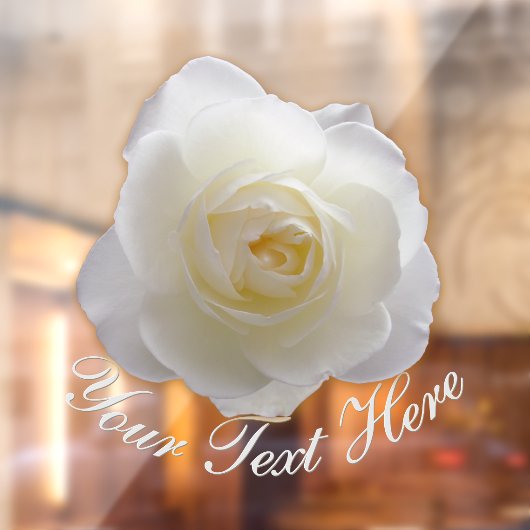 ローズデカール オーダーメイド 白いバラの窓用シール ウィンドウサイン (シート2)