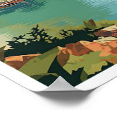 ローズドミカアートヴィンテージトラベルイラストレーション ポスター (角)