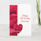 ローズハート オーダーメイド 25周年結婚記念日 カード (正面)