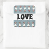 ローズバッド&ハートラブ スクエアシール (バッグ)