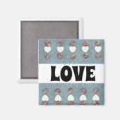 ローズバッド&ハートラブ マグネット (正面/裏面)