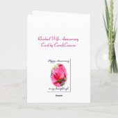 ローズバッド ワイフ アニバーサリー カード (裏面)