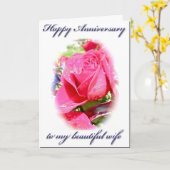 ローズバッド ワイフ アニバーサリー カード (黄色い花)