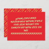 ローズバドの唇は海のロマンスのバレンタインのように見える   ポストカード (正面/裏面)