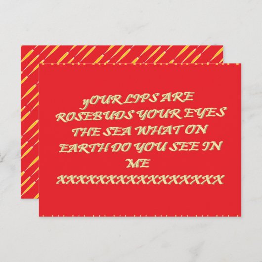ローズバドの唇は海のロマンスのバレンタインのように見える   ポストカード (正面/裏面)