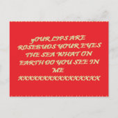 ローズバドの唇は海のロマンスのバレンタインのように見える ポストカード (正面)