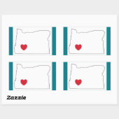 ローズバーグストロングオレゴン 長方形シール (シート)