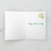 ローズバdsカードを持つ母の日の母のために カード (内部)