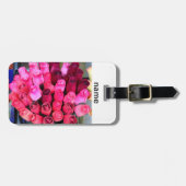 ローズパーソナライズされたブーケラベル ラゲッジタグ (正面横)
