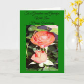 ローズパーソナライズド 祖父母 結婚記念日 カード (黄色い花)