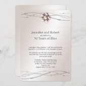 ローズパール 30周年結婚記念日招待状 招待状 (正面/裏面)