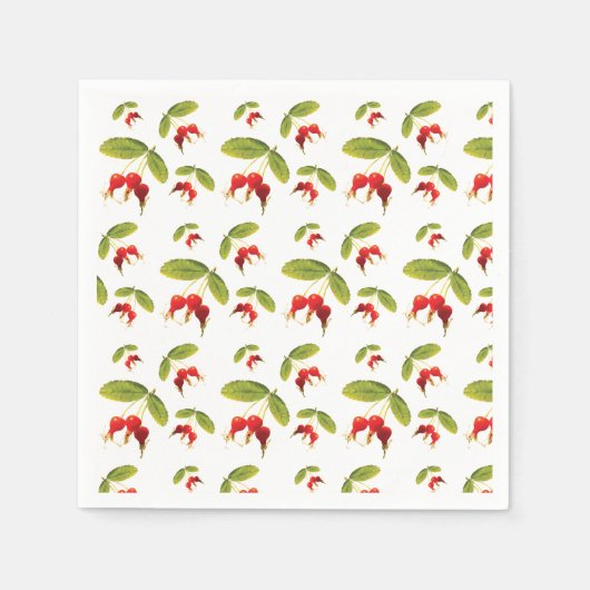 ローズヒップパターン4アングル スタンダードカクテルナプキン (正面)