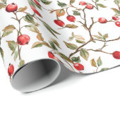 ローズヒップ枝パターン ラッピングペーパー (ロールコーナー)