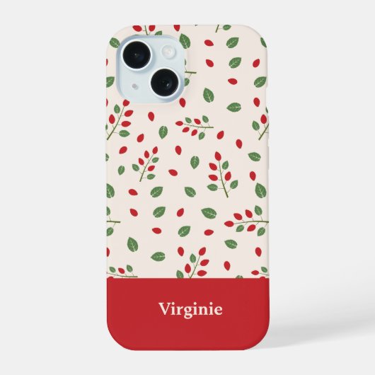 ローズヒップ iPhone 15ケース (裏面)