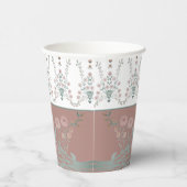 ローズピンクとターコイズ 紙コップ (右)