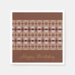 ローズピンクと金ゴールド スタンダードカクテルナプキン