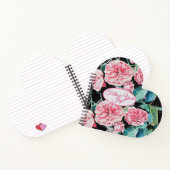 ローズピンクのバラの花の フォロー・ユア・ジョイ・パターン ではない ノートブック (内部)