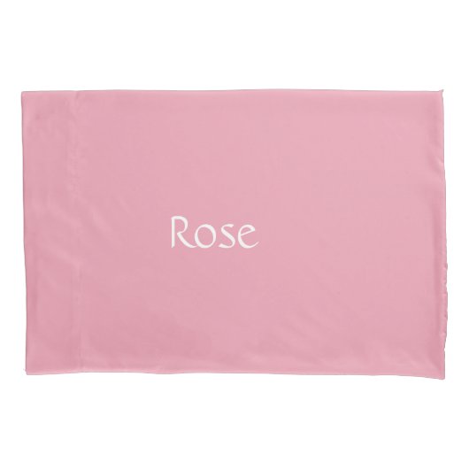 ローズピンクのパーソナライズな枕カバー 枕カバー (正面)