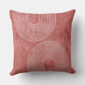 ローズピンクのミニマリスト クッション (裏面)
