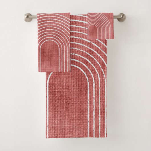 ローズピンクのミニマリスト バスタオルセット (インサイチュ)